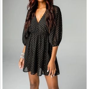 Ella Quarter Length Sleeve Babydoll Dress